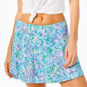 NWOT Lilly Pulitzer UPF 50+ Luxletic Aila Skort Surf Blue Soleil It On Me